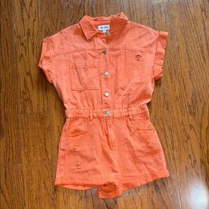 DAY + MOON size small women’s orange romper super cute !!!!